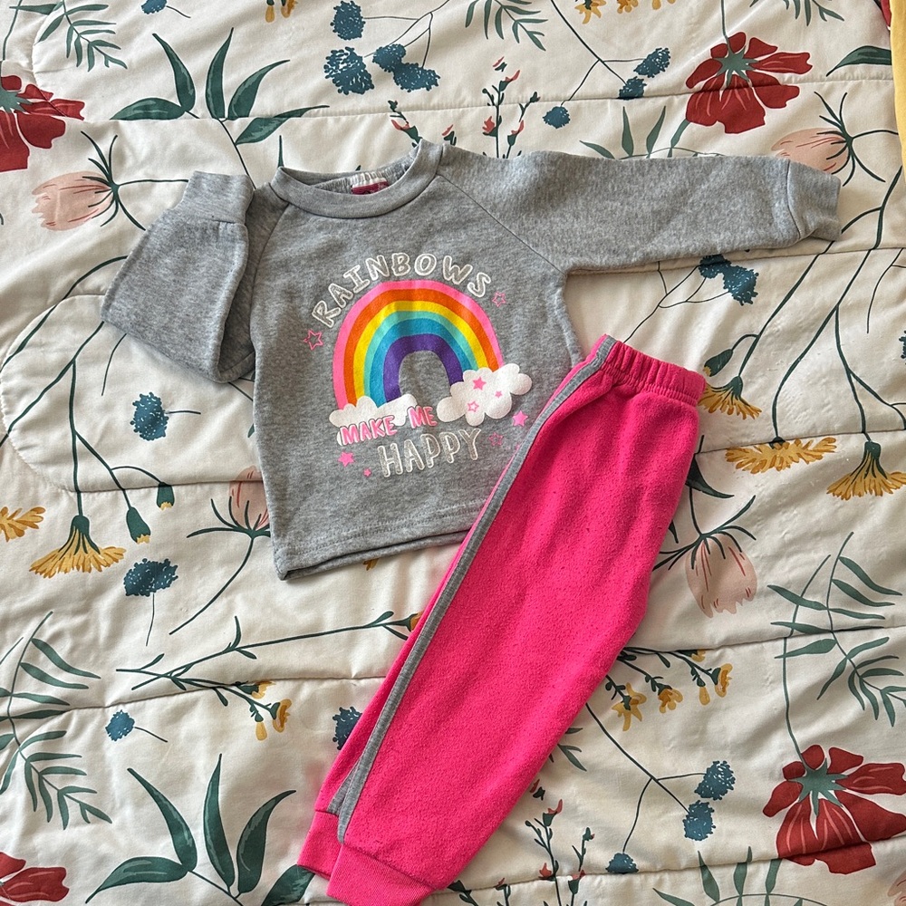 Diva Gray and Pink Kids Matching Set